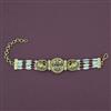 Antique Adjustable Bracelet with Matte Gold Plating