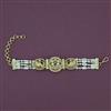 Antique Adjustable Bracelet with Matte Gold Plating