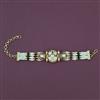 Antique Adjustable Bracelet with Matte Gold Plating