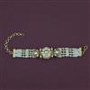 Antique Adjustable Bracelet with Matte Gold Plating