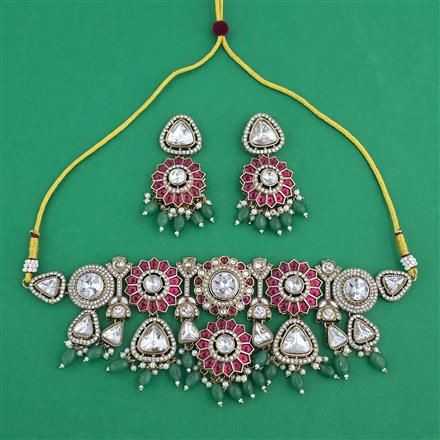Antique Choker Necklace with Mehndi Plating