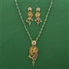 Antique Birds Pendant Set with Matte Gold Plating