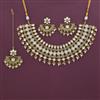 Antique Pearl Necklace with Matte Gold Plating