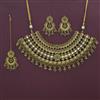 Antique Pearl Necklace with Matte Gold Plating