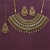 Antique Pearl Necklace with Matte Gold Plating