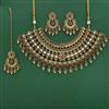 Antique Pearl Necklace with Matte Gold Plating