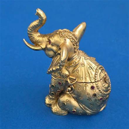 Antique Animal Sindoor Box with Gold Plating