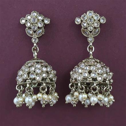 Antique Jhumki with Mehndi Plating