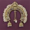 Antique Pearl Hair Brooch with Gold Plating