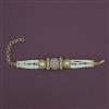 Antique Adjustable Bracelet with Matte Gold Plating