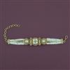 Antique Adjustable Bracelet with Matte Gold Plating