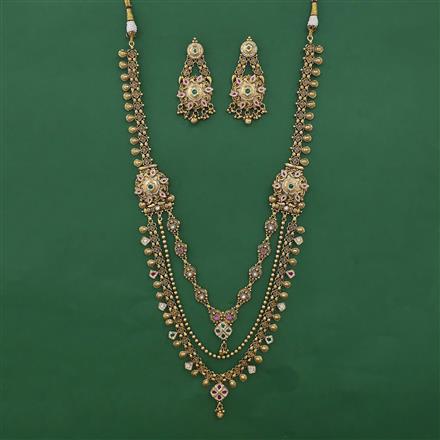Antique Layered Necklace with Gold Plating