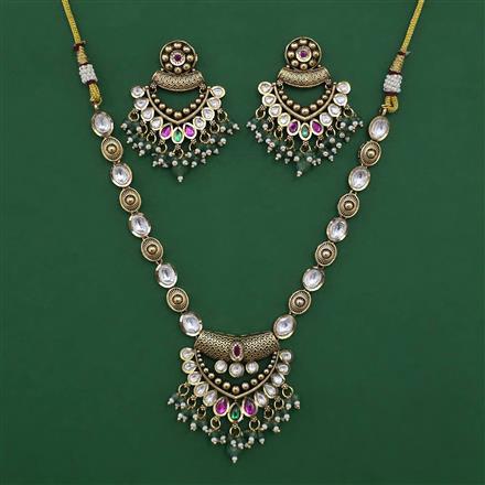 Antique Classic Necklace with Matte Gold Plating
