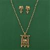 Antique Animal Pendant Set with Matte Gold Plating