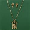 Antique Animal Pendant Set with Matte Gold Plating