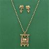 Antique Animal Pendant Set with Matte Gold Plating