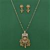 Antique Pearl Pendant Set with Matte Gold Plating