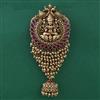 Antique Temple Hair Brooch with Matte Gold Plating