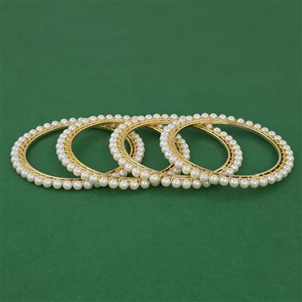 Antique Pearl Bangles with Gold Plating