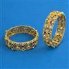 Antique 2 Pc Openable Bangles with Matte Gold Plating