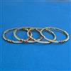 Antique 4 Pc Pearl Bangles with Matte Gold Plating