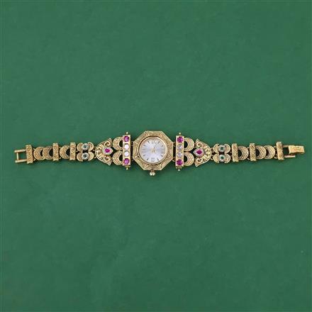 Antique Classic Watch with Matte Gold Plating
