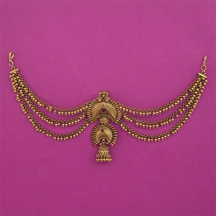 Antique Classic Hair Brooch with Matte Gold Plating