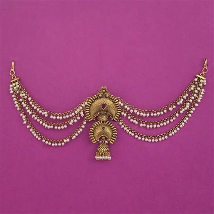 Antique Classic Hair Brooch with Matte Gold Plating