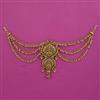Antique Temple Hair Brooch with Matte Gold Plating