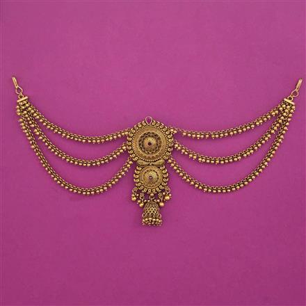 Antique Classic Hair Brooch with Matte Gold Plating