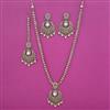 Antique Long Necklace with Mehndi Plating