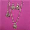 Antique Long Necklace with Mehndi Plating