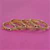 Antique 4 Pc Classic Bangles with Matte Gold Plating