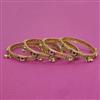 Antique 4 Pc Classic Bangles with Matte Gold Plating