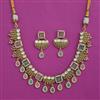 Antique Pearl Necklace with Matte Gold Plating