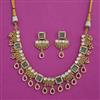Antique Pearl Necklace with Matte Gold Plating