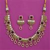 Antique Pearl Necklace with Matte Gold Plating