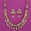 Antique Pearl Necklace with Matte Gold Plating