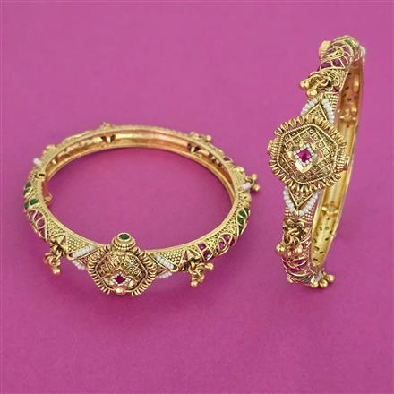 Antique 2 Pc Openable Bangles with Gold Plating
