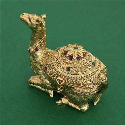 Antique Animal Sindoor Box with Gold Plating