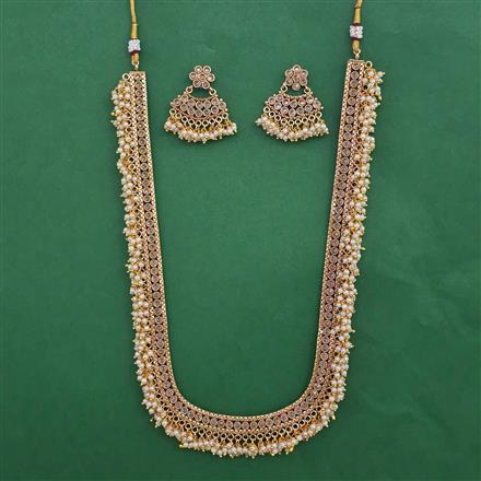 Antique Pearl Necklace with Gold Plating