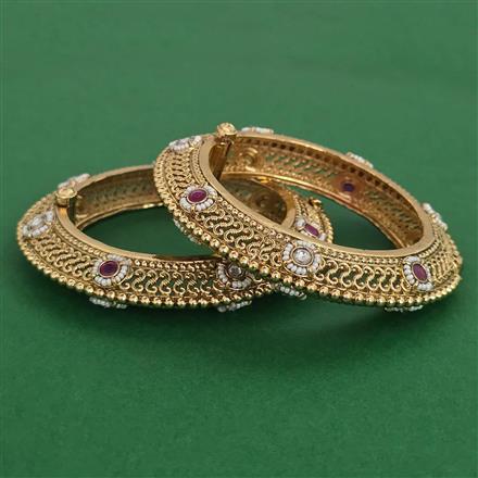 Antique Pearl Bangles with Gold Plating