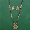 Antique Long Mangalsutra with Matte Gold Plating