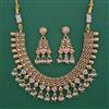 Antique Pearl Necklace with Matte Gold Plating
