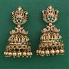 Antique Temple Earring with Matte Gold Plating