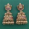 Antique Temple Earring with Matte Gold Plating