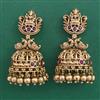 Antique Temple Earring with Matte Gold Plating