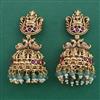 Antique Temple Earring with Matte Gold Plating