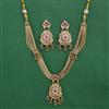 Antique Pearl Necklace with Matte Gold Plating