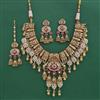 Antique Bridal Necklace with Matte Gold Plating